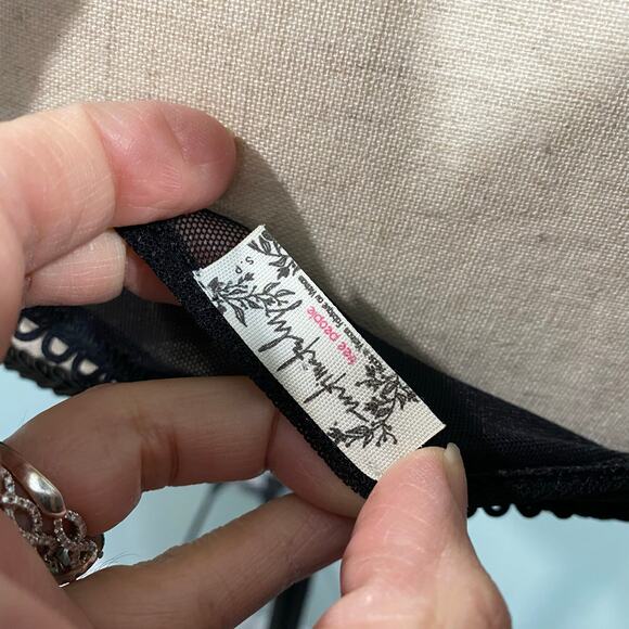 Free People Black Floral Strapless Satin Feel Spellbound Bodysuit Size S - Picture 5 of 8